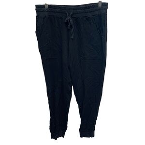 Splendid women’s black joggers sweatpants casual loungewear medium rayon